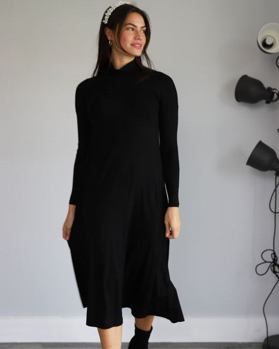 Turtle Neck Swing Dress